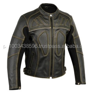 Chaqueta de cuero con logotipo personalizado para motocicleta para mujer y niña, chaqueta de cuero de vaca para carreras, venta al por mayor - Product Image 4