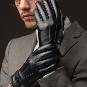 Guantes de conducción antideslizantes de marca personalizables, cuero suave y duradero para todas las estaciones, pantalla táctil amigable para escenas de invierno al aire libre - Product Image 5