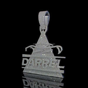 High Quality Custom Iced Out Round Cut VVS Moissanite Diamond Charm Pendant for Unisex Diamond <b>tester</b> approved iced out pendant - Product Image 4