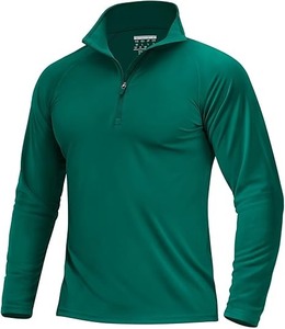 Elegante jersey con cremallera 1/4 para hombre, suave mezcla de algodón, forro polar, interior, ropa de calle informal, Top OEM y ODM, logotipo bordado, fábrica a granel - Product Image 3