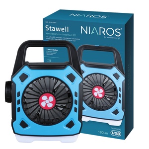 Ventilatore da campeggio con torcia LED da 4W 180Lm (Niaros 201810004) - Product Image 2