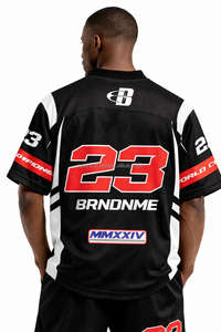 Maillot de football américain unisexe personnalisé pour adultes, impression numérique, 100% polyester, respirant, séchage rapide, manches courtes, grande taille, été - Product Image 3