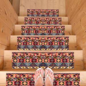 Alfombra Estampada con Diseño de Kilim Turco: Hecha a Mano, Antideslizante, Lavable, Alfombra para Pasos - Product Image 3