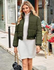 Chaqueta Corta Acolchada para Mujer, Invierno 2025, Cálida, con Cierre, Chaqueta Corta Acolchada, Abrigo de Plumón - Product Image 4