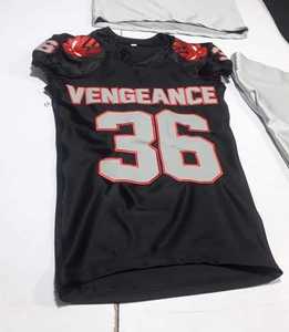 Uniforme de fútbol americano para adultos bordado Diseño personalizado transpirable de talla grande Jersey sudaderas con capucha 7v7 bolsa de lona - Product Image 4