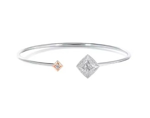 Bracelet de tennis pour femmes de conception unique de vente chaude/bracelet de bijoux fins en or blanc de diamant de Moissanite 10K/14K - Product Image 1