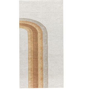 Tapis synthétique antidérapant personnalisé à poils longs doux et soyeux ensembles de tapis brodés pour chambre à coucher technique de tissage plat en peluche - Product Image 5