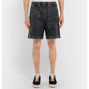 <b>Mens</b> Casual Eco-Friendly Summer Acid Wash <b>Shorts</b> High <b>Elastic</b> <b>Waist</b> Breathable Quick Dry Lightweight Fashionable Street Style - Product Image 3