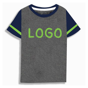 Camiseta personalizada de verano 2025 con cuello redondo y manga corta para bebés, 100% de algodón, Color sólido, estilo informal, ropa en blanco para niños - Product Image 2