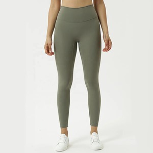Nueva llegada de las mujeres de cintura alta Fitness Yoga Leggings de color personalizado sin costuras Scrunch Butt Lifting medias elásticas de punto - Product Image 6