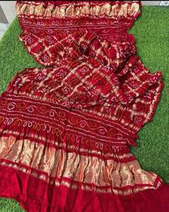 Luxury Festive Pure Gajji Silk Ghatchola Dupatta Designer Wedding Guest Pure Gajji Silk Bandhani Ghatchola Dupatta - Product Image 2