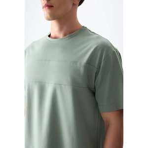 Camiseta Básica Verde Claro para Hombre, Talla Grande - 88378, Gruesa, Suave y Texturizada, 100% Algodón Jersey - Product Image 4
