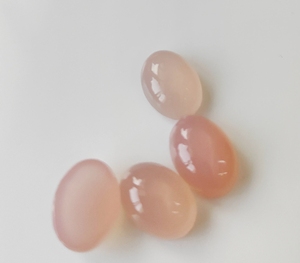 Calcédoine rose naturelle pierres précieuses en vrac Cabochon ovale 3x5mm-20x30mm dos plat prix de gros pour la fabrication de bijoux - Product Image 3