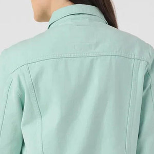 Veste en jean pour femme à manches longues, nouvelle arrivée, fabrication en usine, vente en gros personnalisée - Product Image 6
