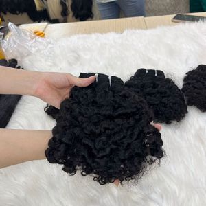 Produit de vente chaud 2024 noir birman bouclés cheveux vierges Bundle vendeur de cheveux crus pour les femmes - Product Image 2