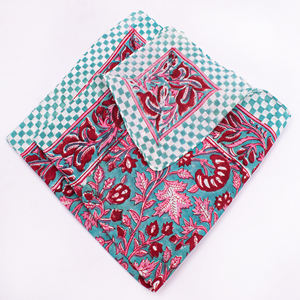 Foulard carré en coton imprimé floral 100 % coton, doux, écologique et respirant, pour sports de plein air, voyages, couvre-chef et écharpe de cou – Vente en gros - Product Image 2