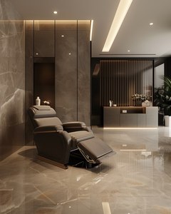 Ensemble de mobilier de salon de coiffure contemporain, chaises en cuir PU, lavabo en céramique, structure en métal, usage commercial, durable, facile à nettoyer - Product Image 5