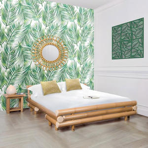 Solid bamboo wood bed for household <b>furniture</b> best seller natural wooden beds highest quality - Product Image 6