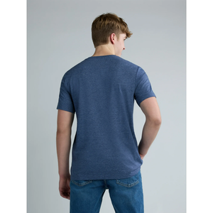 Fournisseur du Bangladesh de haute qualité Design personnalisé T-shirt décontracté de couleur unie pour hommes T-shirts à la mode col en V Slim Fit pour hommes - Product Image 4