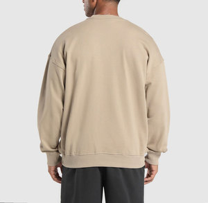 Sudadera de lana RTS para hombre 80% Algodón 20% poliéster básico cuello redondo manga larga pulóver invierno Casual OEM logotipo personalizado - Product Image 2