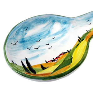 Made in Italy High Quality Handmade Ceramic Spoon Rest 28cm Italian Design SAMBUCO CERAMICS <b>Kitchen</b> <b>Item</b> - Product Image 3
