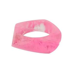 กำไลเรซิ่นลายหินอ่อนหลากสีสัน งานแฮนด์เมด ชุดสีชมพู ดำ และขาว ขนาดผสม ผิวคริสตัล ผลิตจากอินเดีย - Product Image 2