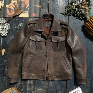 เสื้อแจ็คเก็ตหนังแท้ถักโครเชต์สำหรับผู้ชายปี 2024 ผลิตในปากีสถาน ปิดด้วยซิป มีกระเป๋าพิมพ์ลาย ไซส์ใหญ่ ระบายอากาศได้ดี - Product Image 2