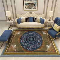 Tapis de sol personnalisé en polaire à grandes fibres, motif floral classique, base antidérapante, pour usage domestique et appartement studio