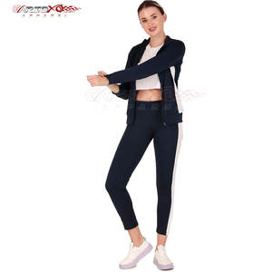 Haut à manches longues à la mode pour femmes et bas de jogging à la taille avec cordon de serrage survêtement respirant pour l'exercice d'hiver - Product Image 2