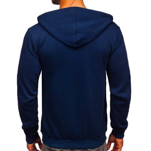 Sweat à capuche zippé pour homme de qualité supérieure, en coton mélangé, basique, décontracté, hiver, fermeture éclair intégrale, vente en gros OEM - Product Image 2