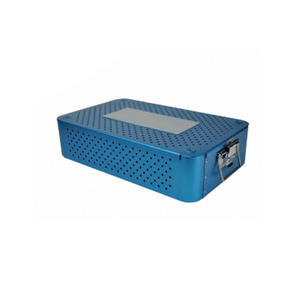 Contenedor para Instrumentos de Clavo Intramedular Humeral, Bandeja Quirúrgica Manual Clase I Azul para Autoclave, 442x270x165 MM, CE ISO - Product Image 5