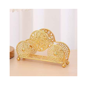 ที่ใส่ทิชชู่ทองเหลืองแบบกลมสำหรับวางบนเคาน์เตอร์โต๊ะกาแฟหัตถกรรม - Product Image 3