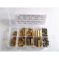 Kit Surtido de Espaciadores/Tuercas de Latón y Acero Inoxidable 304 para PCB M2, M2.5, M3, 200 Piezas, Macho y Hembra, Rosca Hexagonal M3*6mm, Niquelado