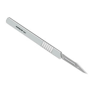 ด้ามมีดผ่าตัดสแตนเลสแบบใช้มือ สำหรับการตัดที่แม่นยำในห้องผ่าตัดโรงพยาบาลและคลินิก (ใช้ซ้ำได้) - Product Image 4