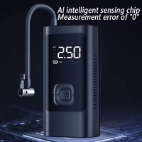 Gonfleur de pneus miniature sans fil portable pour voitures, motos, vélos, ballons, compresseur d'air avec affichage numérique, pompe avec lumières LED
