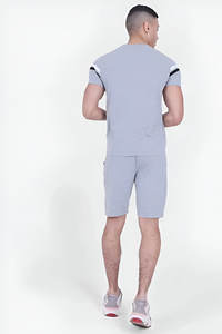 Último verano Casual hombres de gran tamaño camiseta pantalones cortos conjuntos de gemelos logotipo personalizado ODM de talla grande diseño deportivo transpirable ropa de verano - Product Image 5