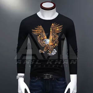 Camisetas de Hombre con Pedrería de la Mejor Calidad, Estilo Nuevo, Hechas a Medida, Ropa de Verano, Poliéster/Algodón, Secado Rápido y Transpirable - Product Image 4