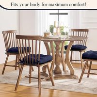 Vente chaude épais tissé coton tissu carré coussins de chaise coussin de siège réutilisable avec des liens durables maison salle à manger cuisine bureau utilisation