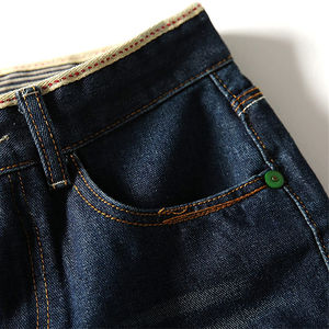 Novedad de verano, pantalones cortos de mezclilla informales elásticos a la moda para hombre, pantalones cortos de mezclilla azul y negro, ropa de calle alta, pantalones cortos de mezclilla para hombre - Product Image 5