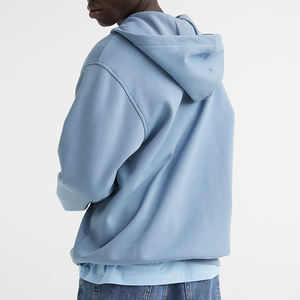 Sweat à capuche oversize zippé pour homme, 100% coton, pull en molleton français, logo personnalisé, sweat à capuche à épaules tombantes, imprimé en relief pour homme - Product Image 6