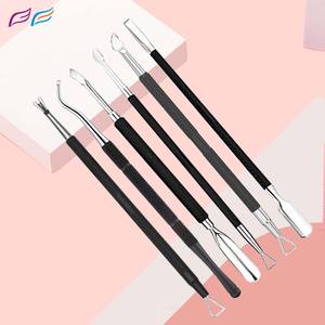 Outils pour cuticules Dissolvant de gel pour vernis à cuticules Tondeuse à ongles à double extrémité Meilleur poussoir à cuticules pour ongles en acier inoxydable Bahasa Pro - Product Image 1