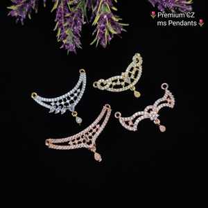 Combo de 4 colgantes de Mangalsutra con cadenas para mujer, elegante y ligero, uso diario, conjunto de joyería tradicional de Zirconia cúbica - Product Image 2