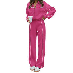 Jersey con logotipo bordado estampado personalizado, chándal de talla grande para mujer, pantalones de chándal transpirables de invierno, Sudadera con capucha ecológica - Product Image 1