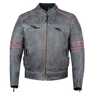 Blouson de motard en cuir 2025 à vendre, qualité supérieure, fabrication OEM personnalisée, respirant, pour la conduite à moto - Product Image 3