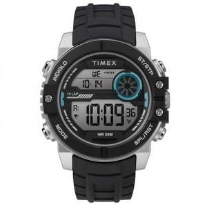 Montre numérique <span class=keywords><strong>Timex</strong></span> pour homme avec bracelet en silicone noir - Product Image 2