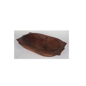 Prisma Designs PDB 085 Bol à pâte en bois rustique sculpté à la main, style luxueux, plateau de service décoratif en bois |   Bol pour lave-vaisselle - Product Image 2