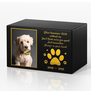 Cadeaux commémoratifs funéraires en gros urnes pour animaux de compagnie urne en bois personnalisée pour chiens patte de chat cendres urne pour animaux de compagnie chien bois - Product Image 1