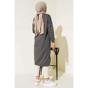 Tunique Basique Longue Brodée Fumée - Product Image 4