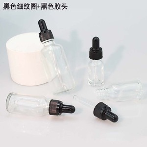 Botellas de Vidrio Transparente con Gotero Personalizadas de 5ml 10ml 20ml 30ml <span class=keywords><strong>50ml</strong></span> Recargables para Suero para el Cuidado de la Piel y Aceites Esenciales - Product Image 3
