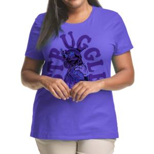 Camiseta Lisa transpirable de talla grande con hombros caídos para mujer, Camiseta de algodón personalizada de Color con cuello redondo en blanco - Product Image 1